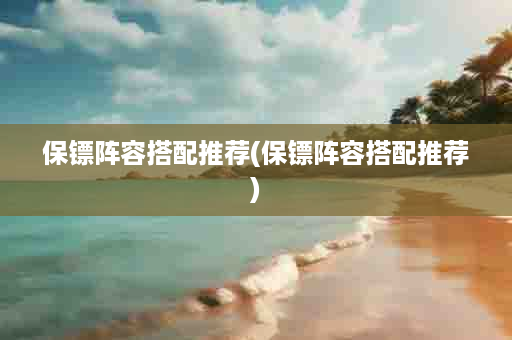 保镖阵容搭配推荐(保镖阵容搭配推荐)
