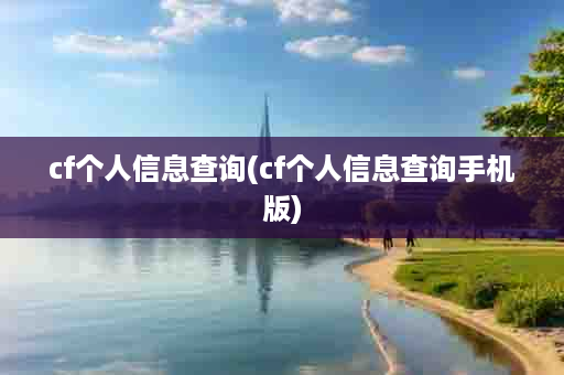 cf个人信息查询(cf个人信息查询手机版)