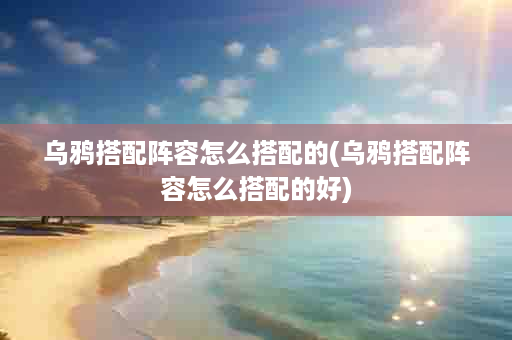 乌鸦搭配阵容怎么搭配的(乌鸦搭配阵容怎么搭配的好)