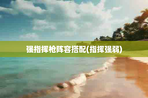 强指挥枪阵容搭配(指挥强弱)