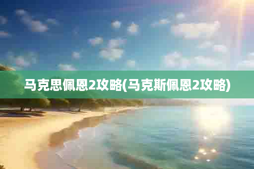 马克思佩恩2攻略(马克斯佩恩2攻略)