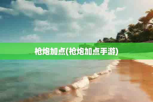 枪炮加点(枪炮加点手游)