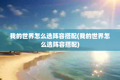 我的世界怎么选阵容搭配(我的世界怎么选阵容搭配)