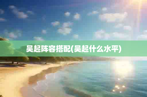 吴起阵容搭配(吴起什么水平)