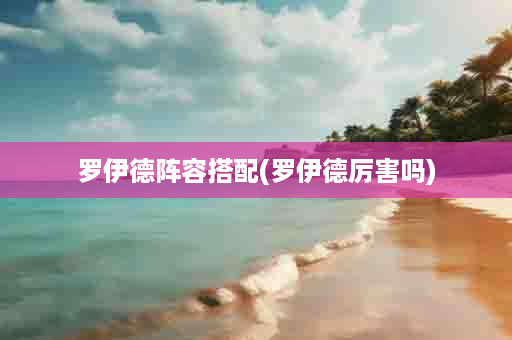 罗伊德阵容搭配(罗伊德厉害吗)