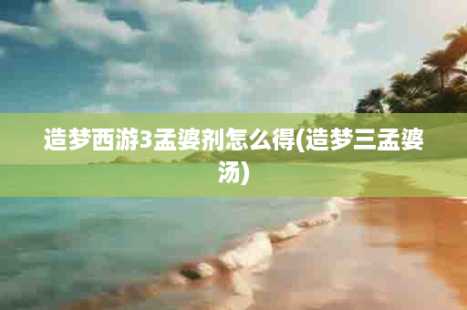 造梦西游3孟婆剂怎么得(造梦三孟婆汤)