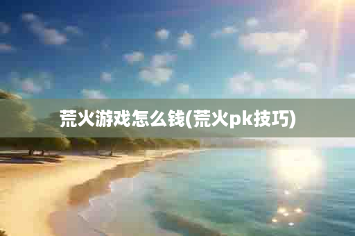 荒火游戏怎么钱(荒火pk技巧)