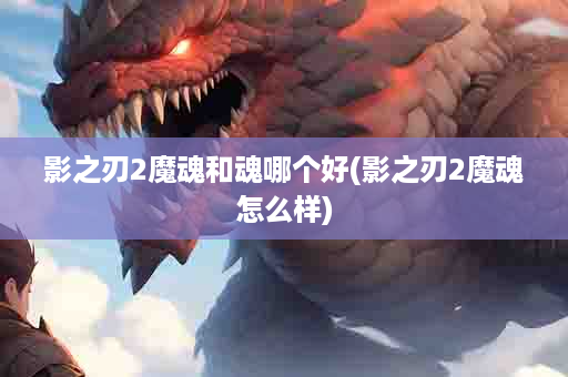 影之刃2魔魂和魂哪个好(影之刃2魔魂怎么样)