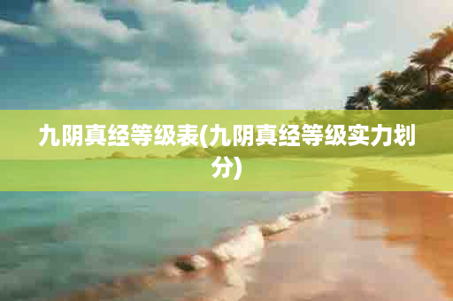 九阴真经等级表(九阴真经等级实力划分)