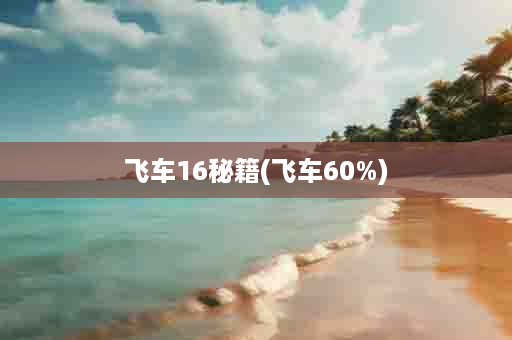 飞车16秘籍(飞车60%)