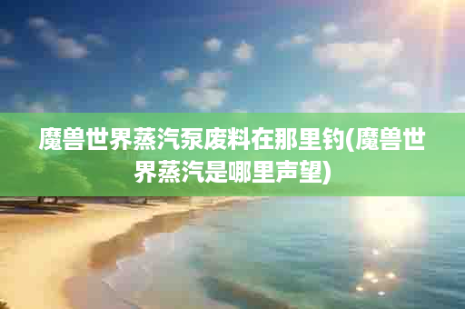 魔兽世界蒸汽泵废料在那里钓(魔兽世界蒸汽是哪里声望)