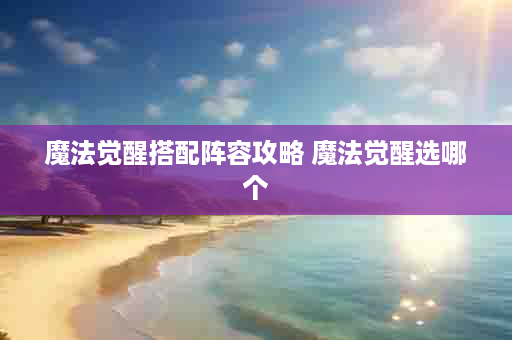 魔法觉醒搭配阵容攻略 魔法觉醒选哪个