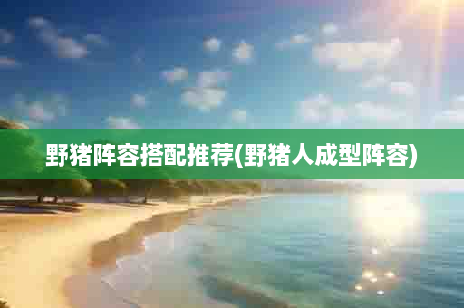野猪阵容搭配推荐(野猪人成型阵容)