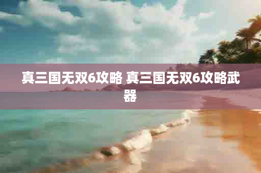 真三国无双6攻略 真三国无双6攻略武器