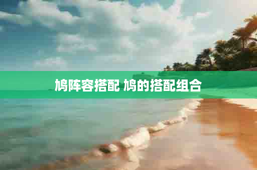 鸠阵容搭配 鸠的搭配组合