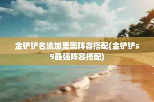 金铲铲名流加里奥阵容搭配(金铲铲s9最强阵容搭配)