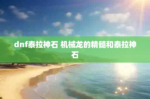 dnf泰拉神石 机械龙的精髓和泰拉神石