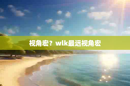 视角宏？wlk最远视角宏