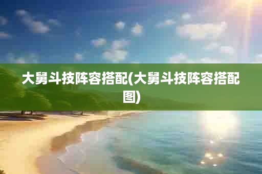 大舅斗技阵容搭配(大舅斗技阵容搭配图)