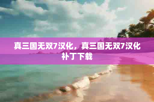 真三国无双7汉化，真三国无双7汉化补丁下载