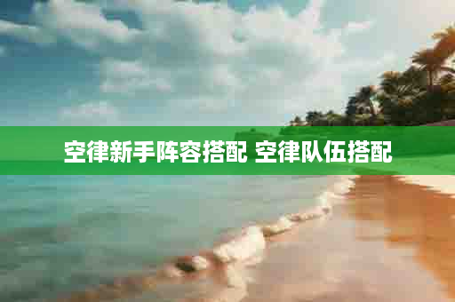 空律新手阵容搭配 空律队伍搭配