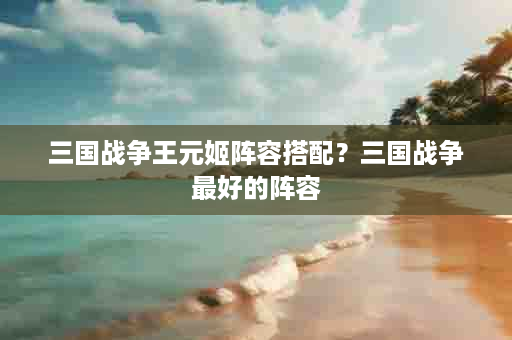 三国战争王元姬阵容搭配？三国战争最好的阵容
