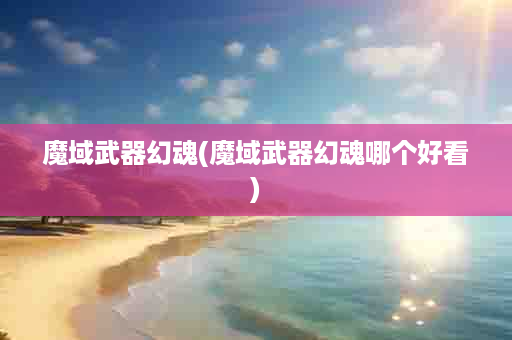 魔域武器幻魂(魔域武器幻魂哪个好看)