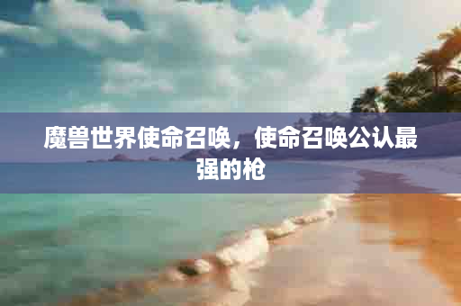 魔兽世界使命召唤，使命召唤公认最强的枪