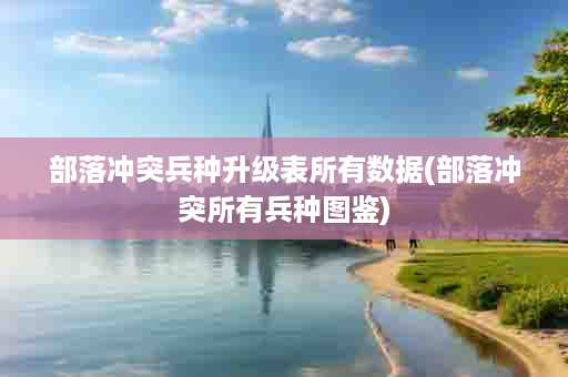 部落冲突兵种升级表所有数据(部落冲突所有兵种图鉴)