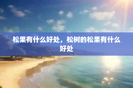松果有什么好处，松树的松果有什么好处