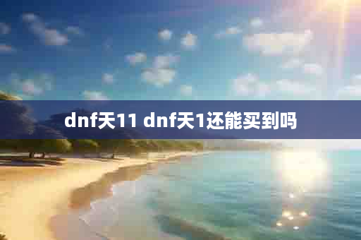 dnf天11 dnf天1还能买到吗
