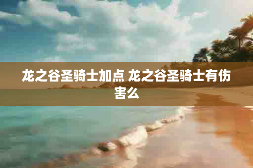 龙之谷圣骑士加点 龙之谷圣骑士有伤害么