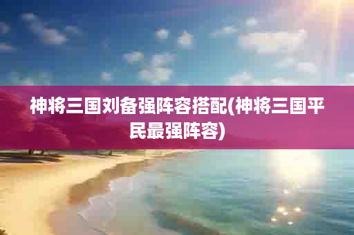 神将三国刘备强阵容搭配(神将三国平民最强阵容)