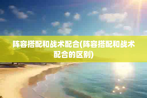 阵容搭配和战术配合(阵容搭配和战术配合的区别)