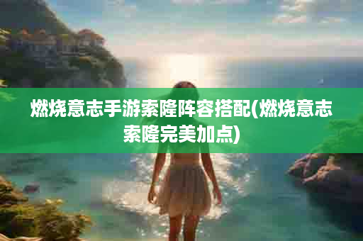 燃烧意志手游索隆阵容搭配(燃烧意志索隆完美加点)