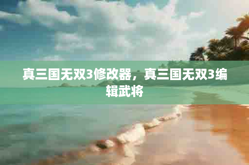 真三国无双3修改器，真三国无双3编辑武将