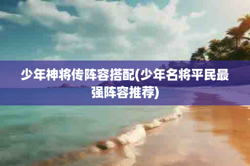 少年神将传阵容搭配(少年名将平民最强阵容推荐)
