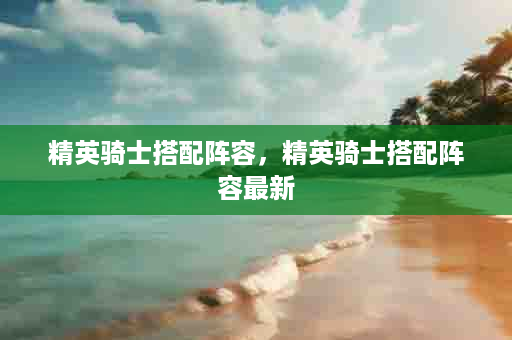 精英骑士搭配阵容，精英骑士搭配阵容最新