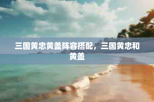 三国黄忠黄盖阵容搭配，三国黄忠和黄盖