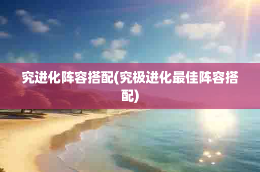 究进化阵容搭配(究极进化最佳阵容搭配)