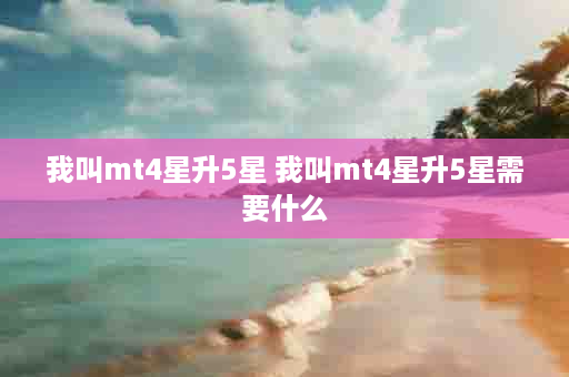 我叫mt4星升5星 我叫mt4星升5星需要什么