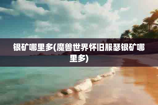 银矿哪里多(魔兽世界怀旧服瑟银矿哪里多)