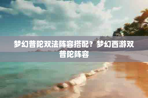 梦幻普陀双法阵容搭配？梦幻西游双普陀阵容