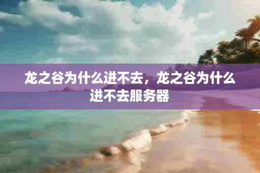 龙之谷为什么进不去，龙之谷为什么进不去服务器