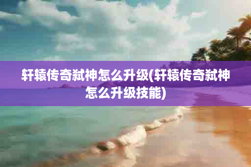 轩辕传奇弑神怎么升级(轩辕传奇弑神怎么升级技能)