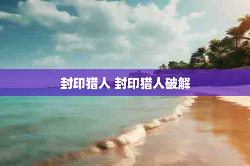 封印猎人 封印猎人破解
