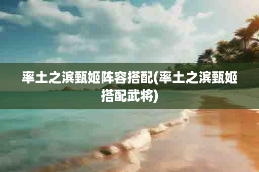 率土之滨甄姬阵容搭配(率土之滨甄姬搭配武将)