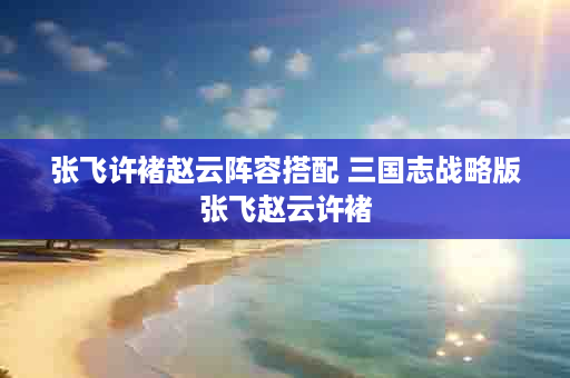 张飞许褚赵云阵容搭配 三国志战略版张飞赵云许褚