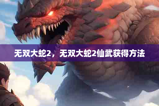 无双大蛇2，无双大蛇2仙武获得方法