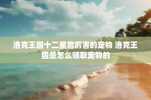 洛克王国十二星宫厉害的宠物 洛克王国是怎么领取宠物的